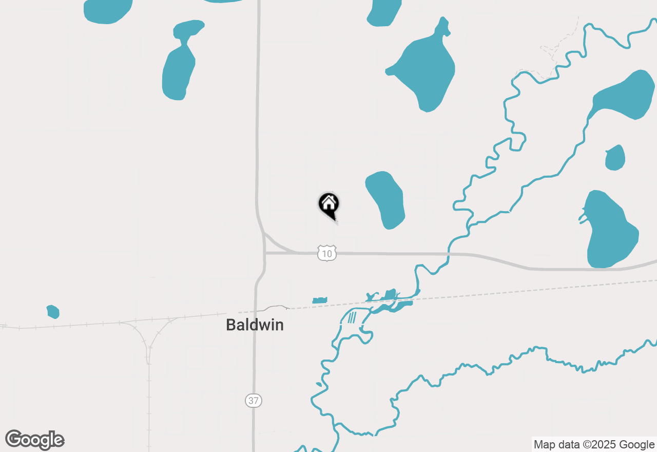 Map of 1335 Roosevelt Street, Baldwin, MI 49304