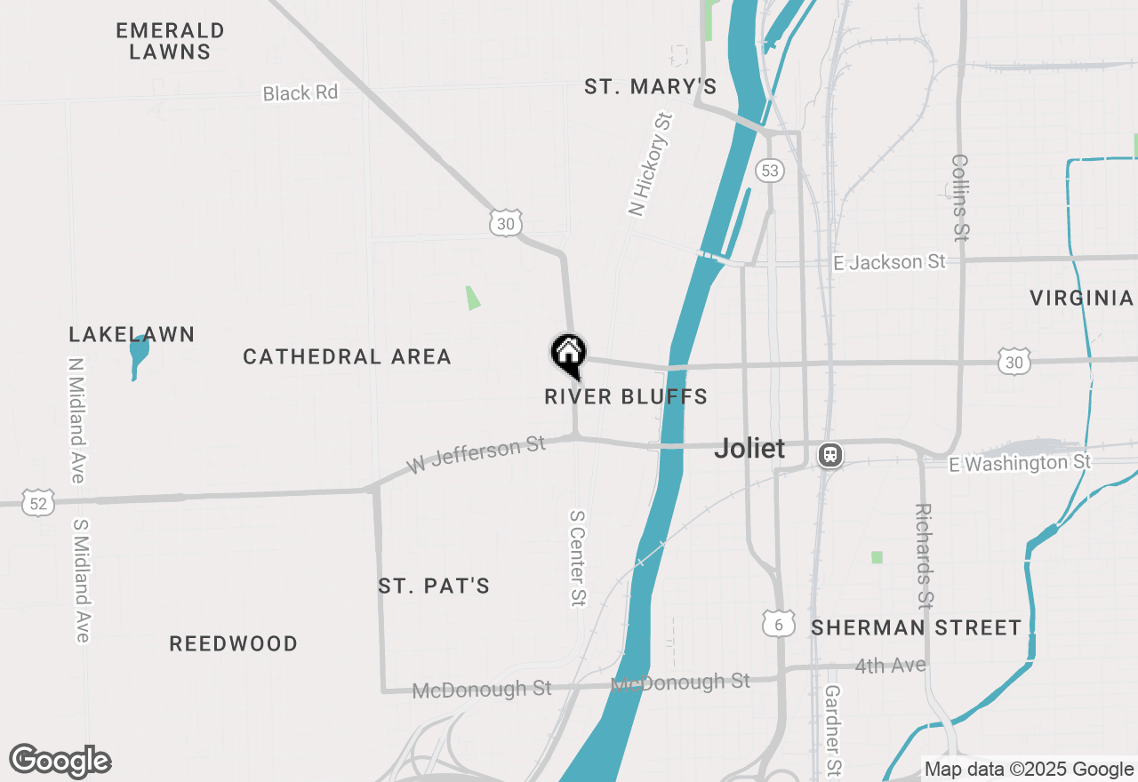 Map of 209 N Center Street #3S, Joliet, IL 60435