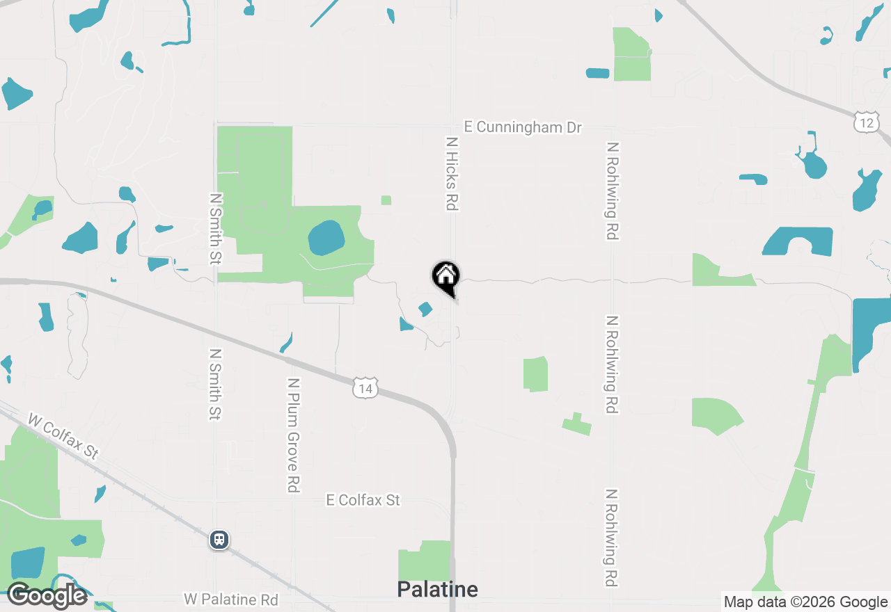 Map of 336 E Rimini Court #336, Palatine, IL 60067