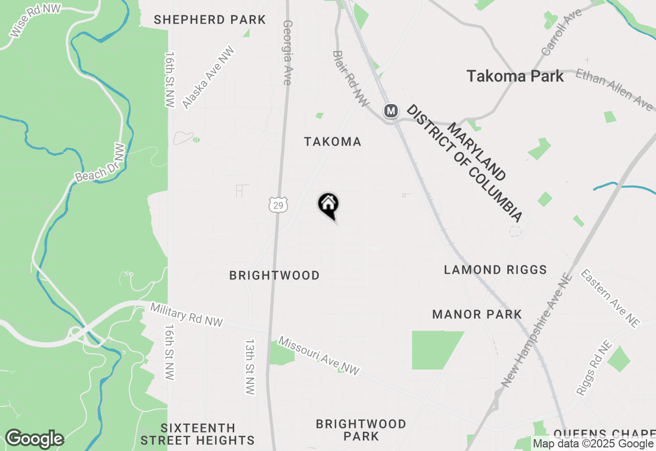 Map of 713 Tewkesbury Place Nw, Washington, DC 20012