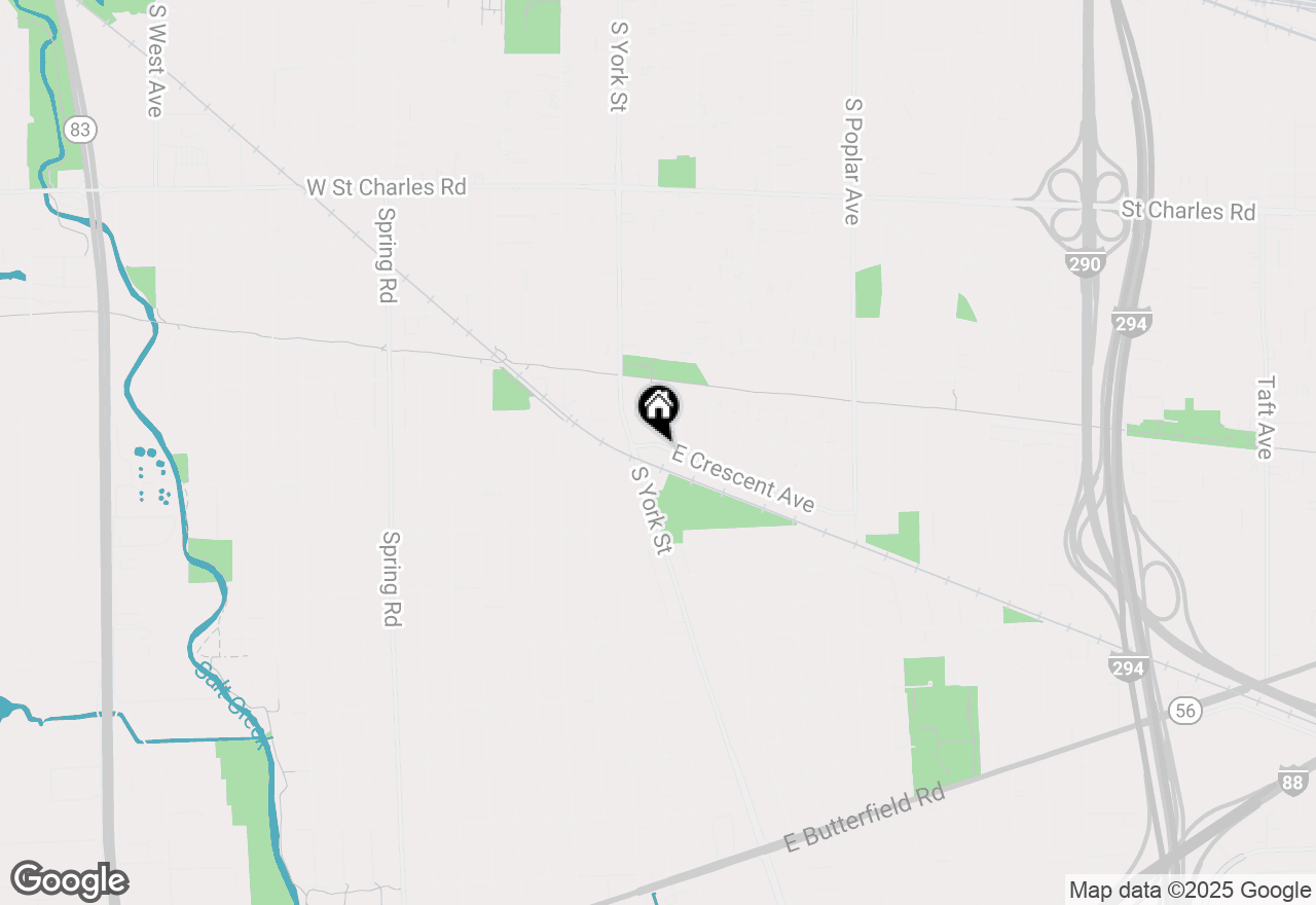 Map of 122 E Crescent Avenue, Elmhurst, IL 60126