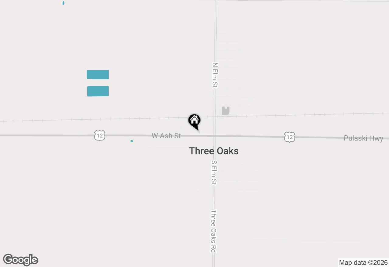 Map of 24 W Ash Street, Three Oaks, MI 49128