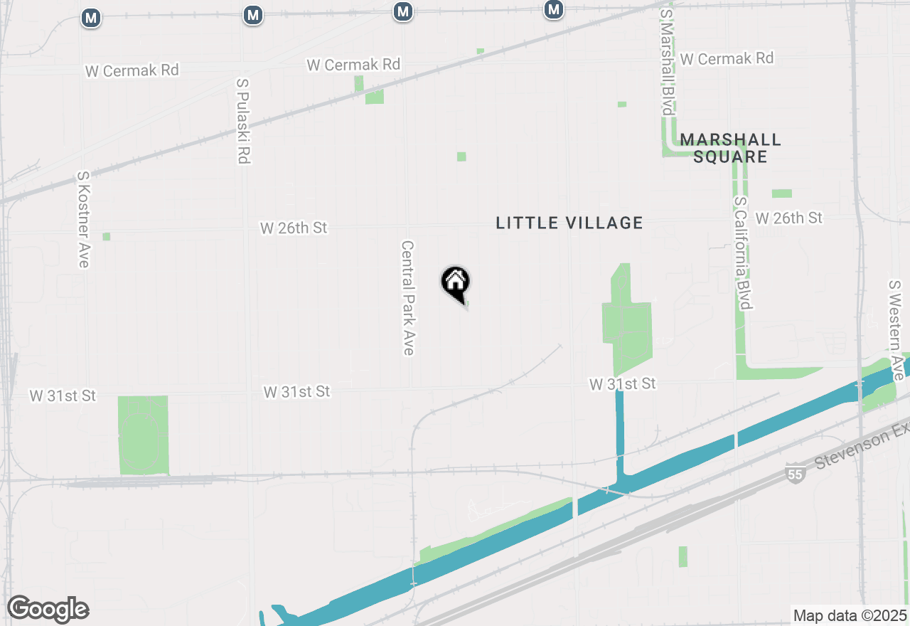 Map of 2807 S Saint Louis Avenue, Chicago, IL 60623