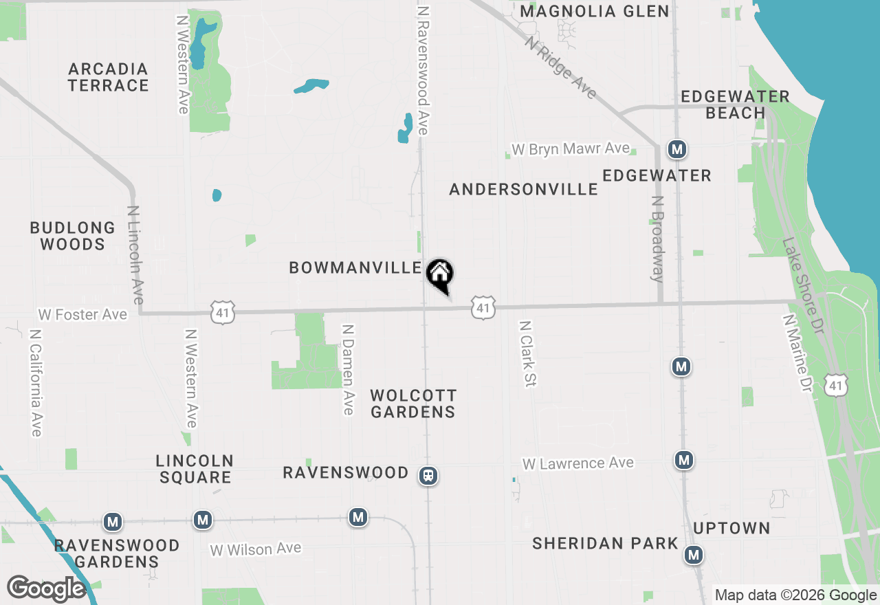 Map of 1740 W Foster Avenue #2F, Chicago, IL 60640