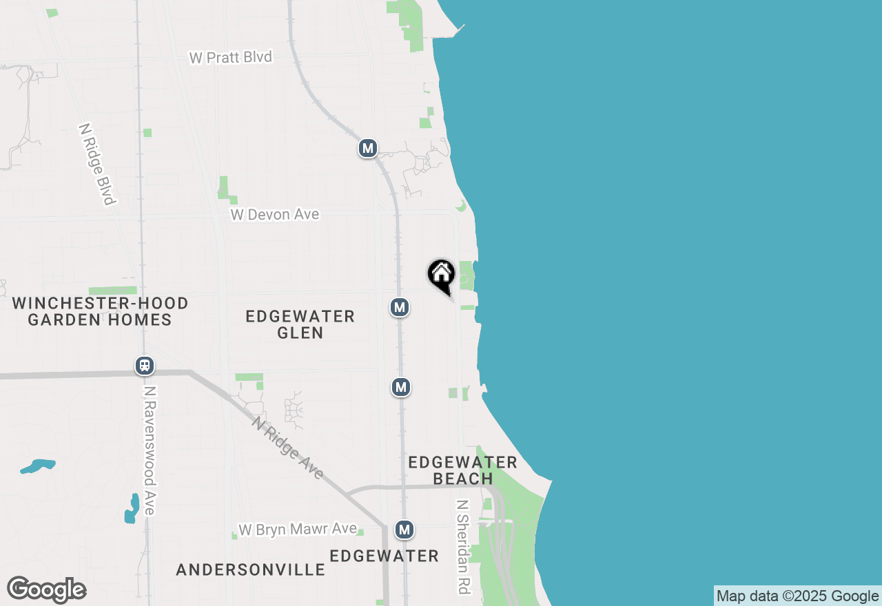 Map of 6161 N Kenmore Avenue #2N, Chicago, IL 60640