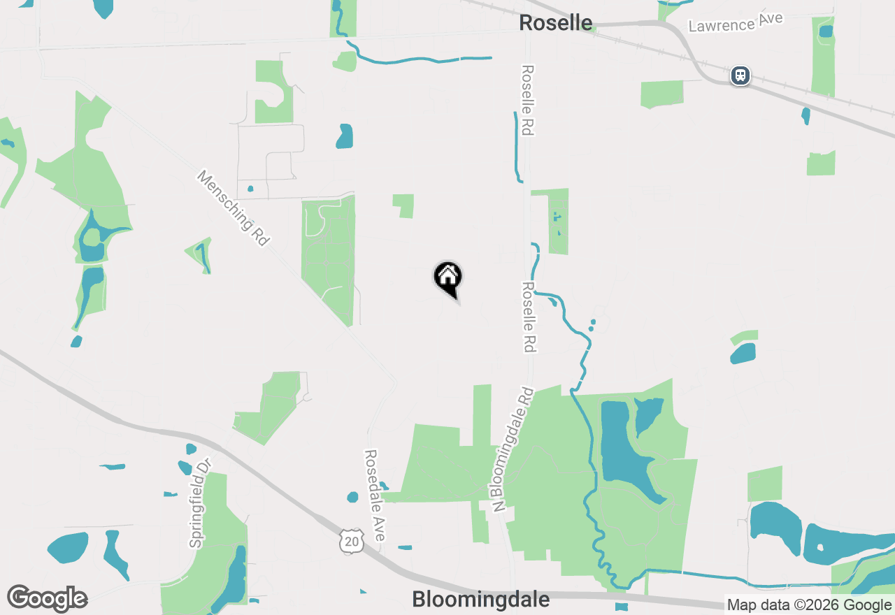 Map of 675 Oak Street, Roselle, IL 60172