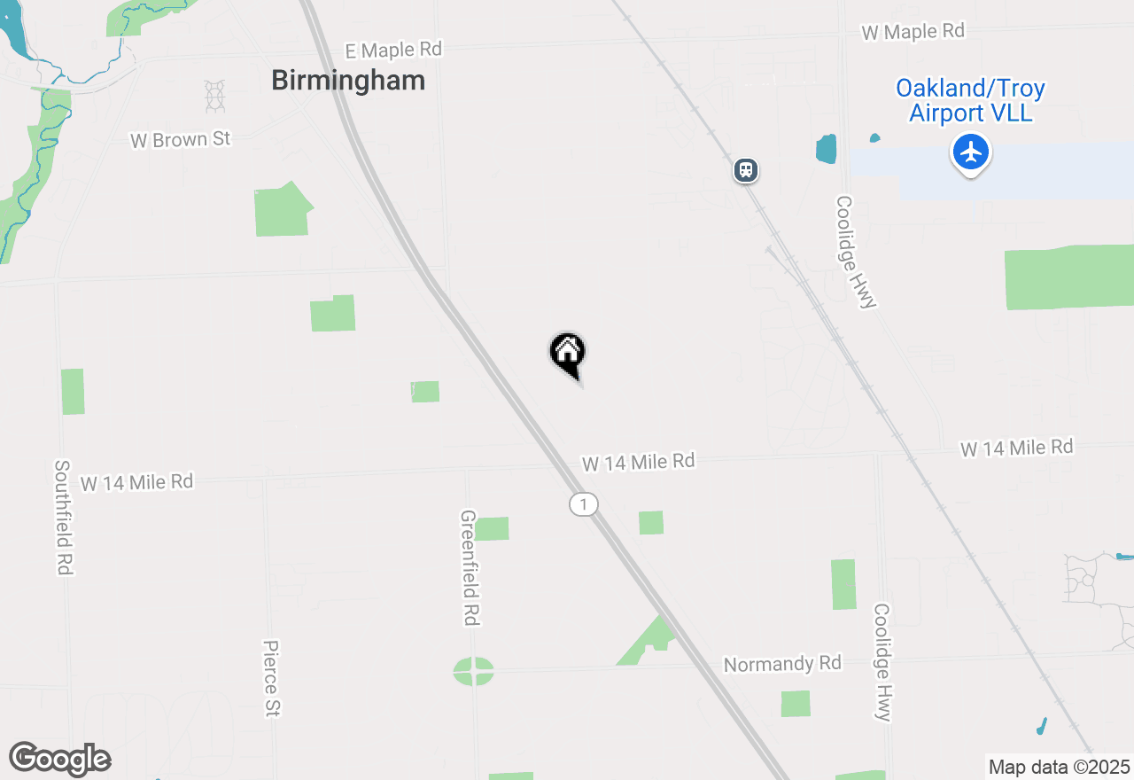 Map of 1626 Taunton Road, Birmingham, MI 48009