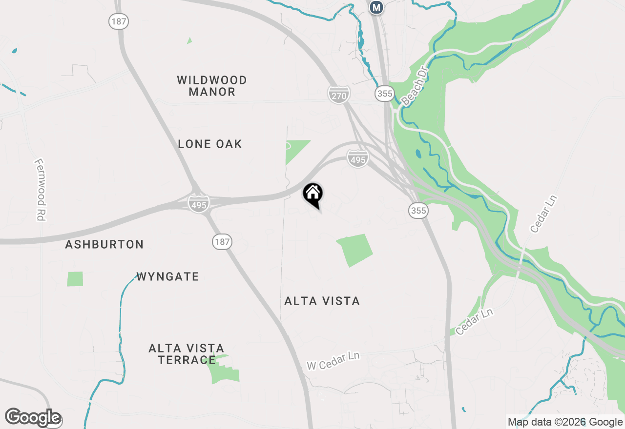 Map of 9725 Whitley Park Place #TH-6, Bethesda, MD 20814