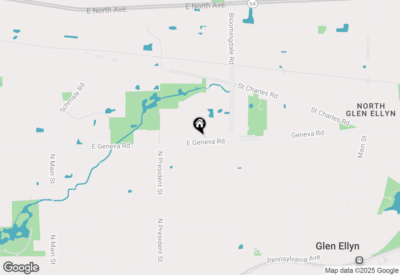 Map of 148 Geneva Road, Glen Ellyn, IL 60137