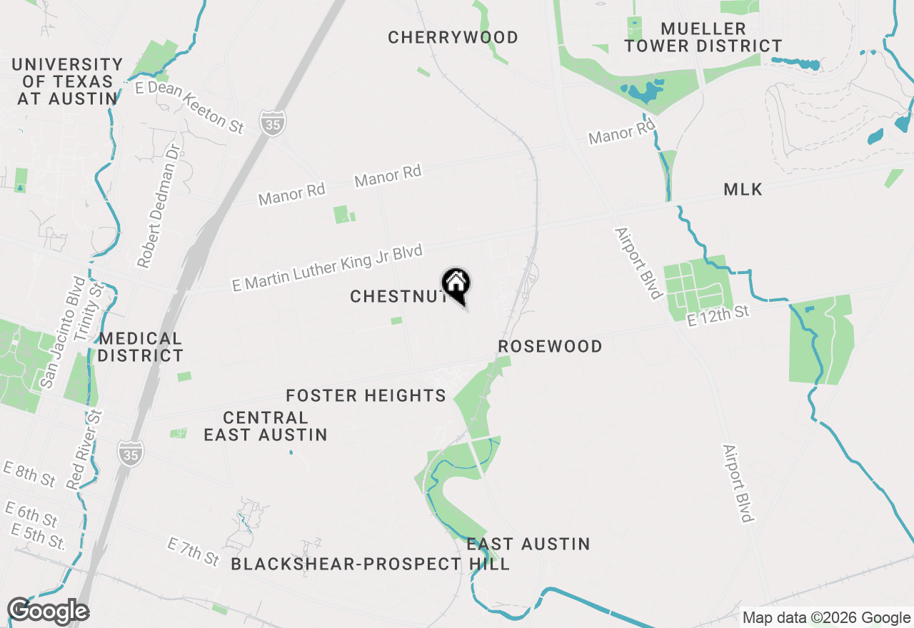 Map of 1407 Cedar Ave #1, Austin, TX 78702