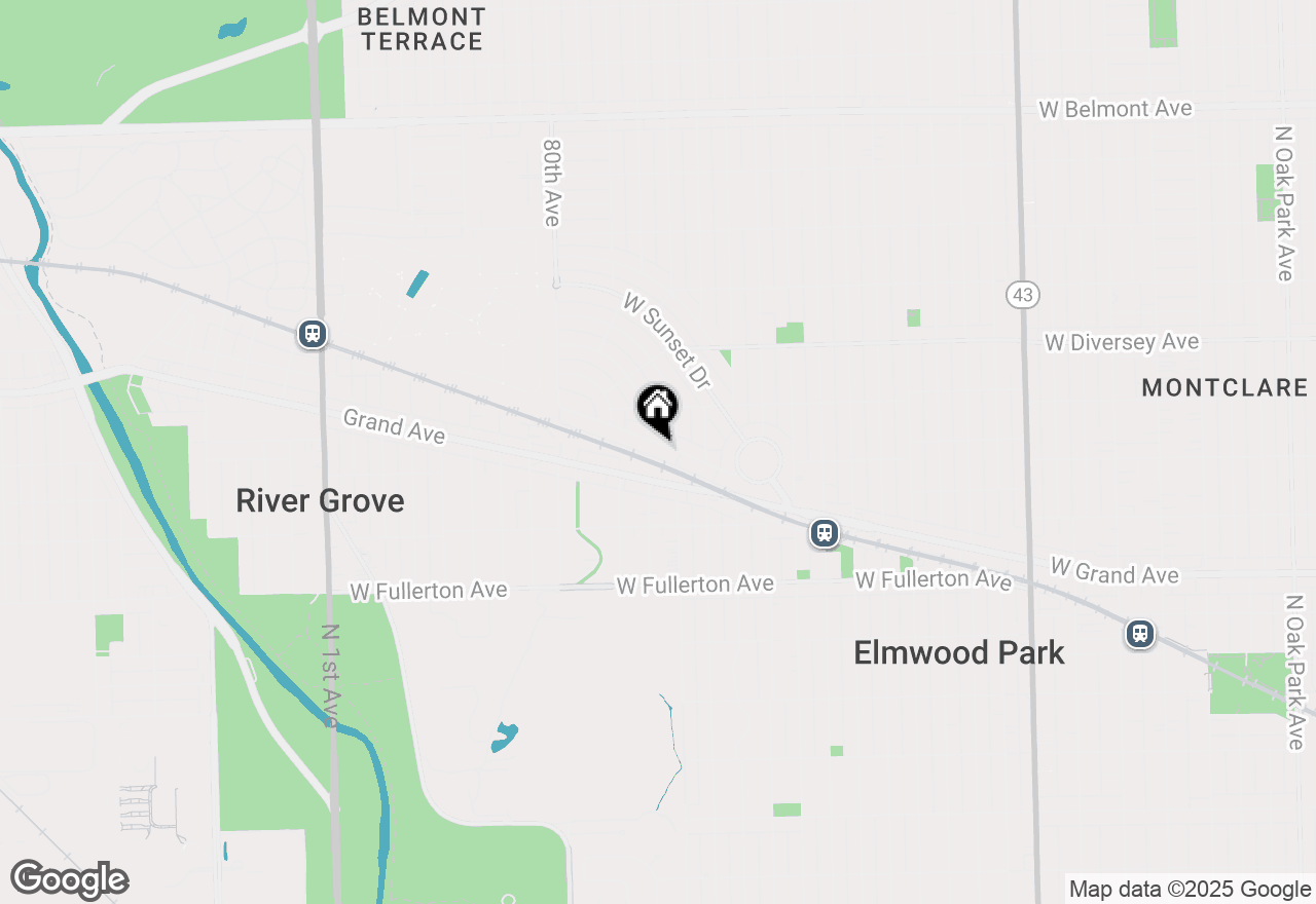 Map of 7815 W Westwood Drive, Elmwood Park, IL 60707