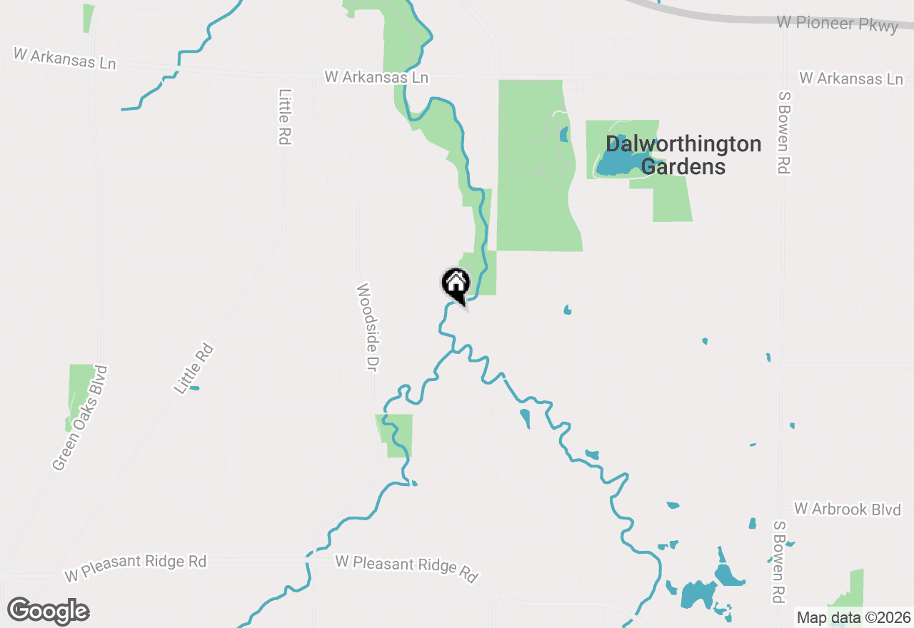 Map of 6 Garden Lane, Dalworthington Gardens, TX 76016