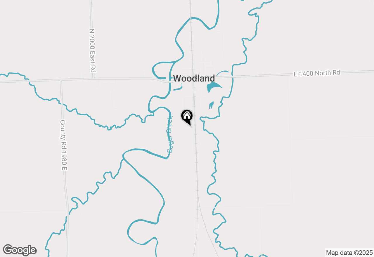 Map of 100 W Dewey Street, Woodland, IL 60974