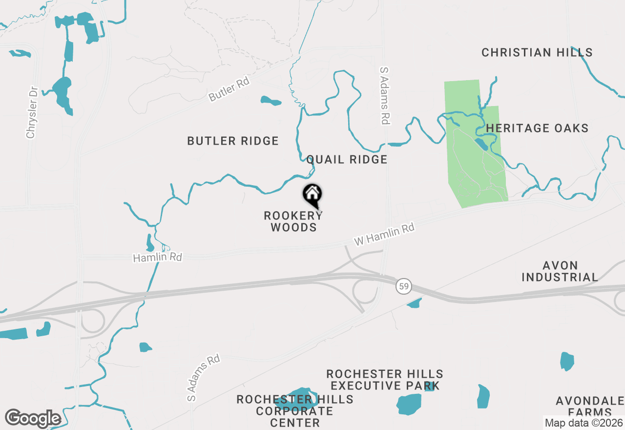 Map of 2036 Hickory Trail Drive, Rochester Hills, MI 48309