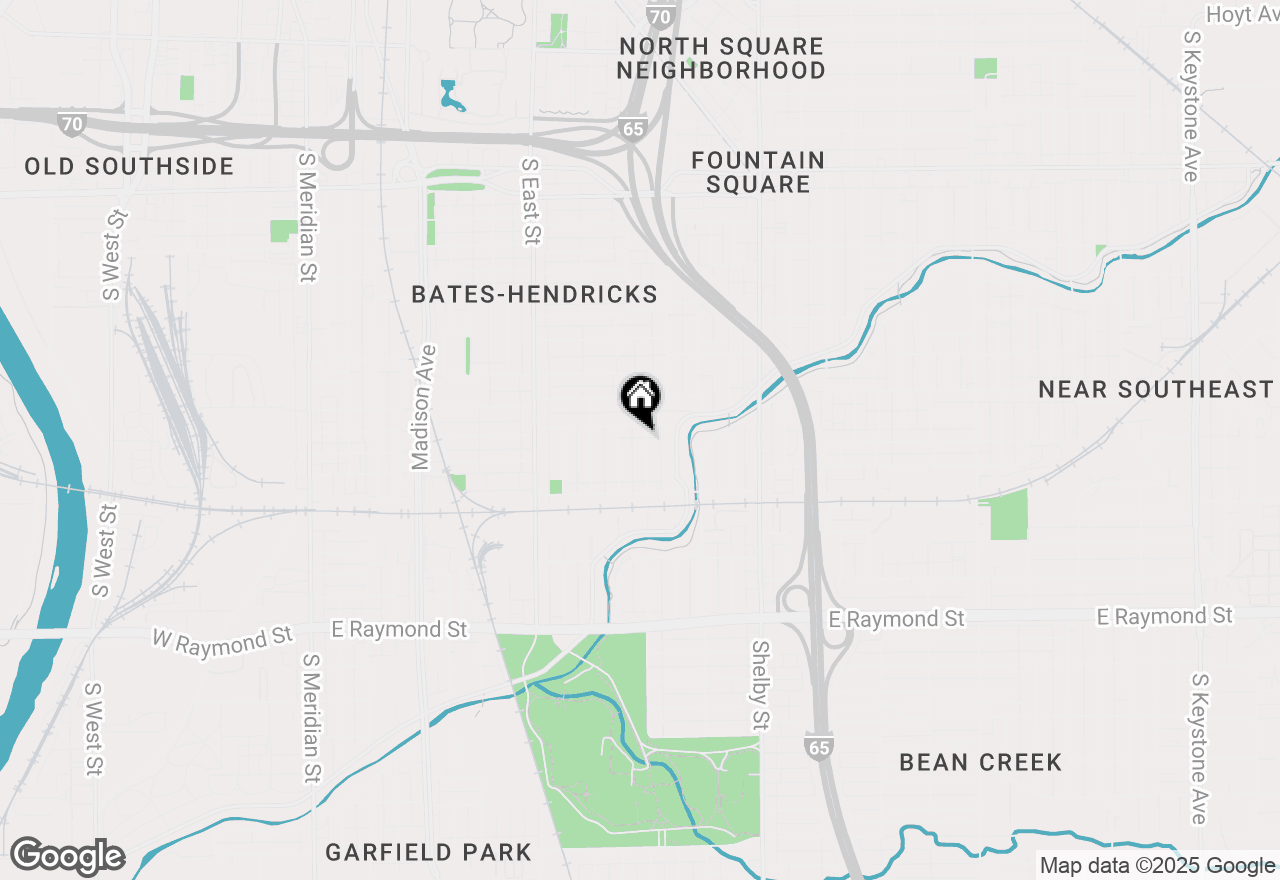 Map of 1814 New Street, Indianapolis, IN 46203