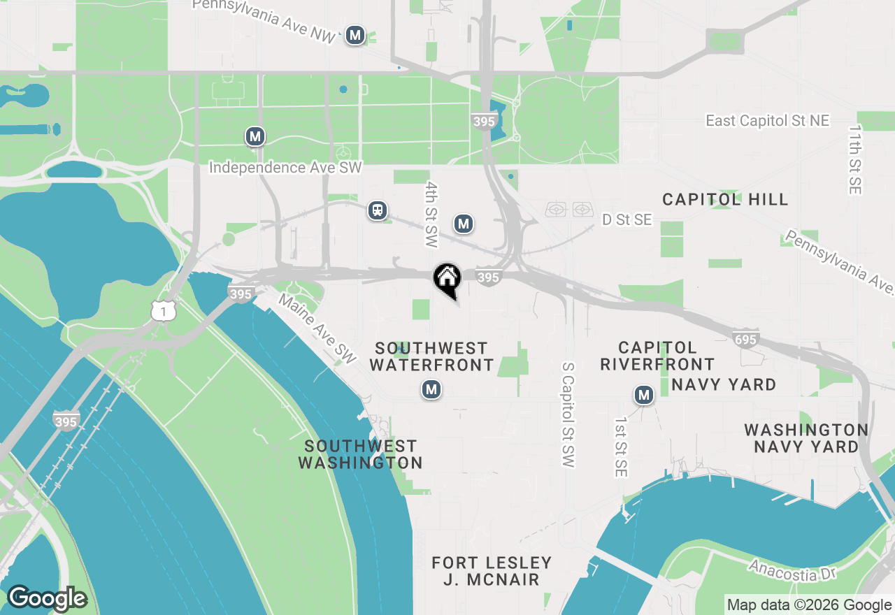 Map of 350 G Street Sw #N604, Washington, DC 20024