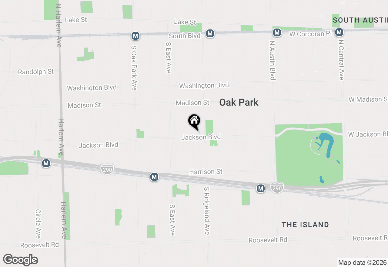 Map of 639 S Elmwood Avenue, Oak Park, IL 60304