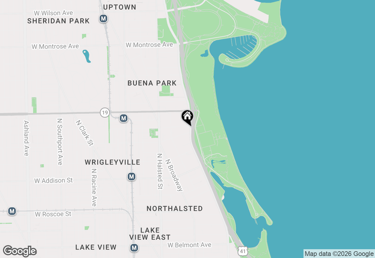 Map of 3800 N Lake Shore Drive #3D, Chicago, IL 60613