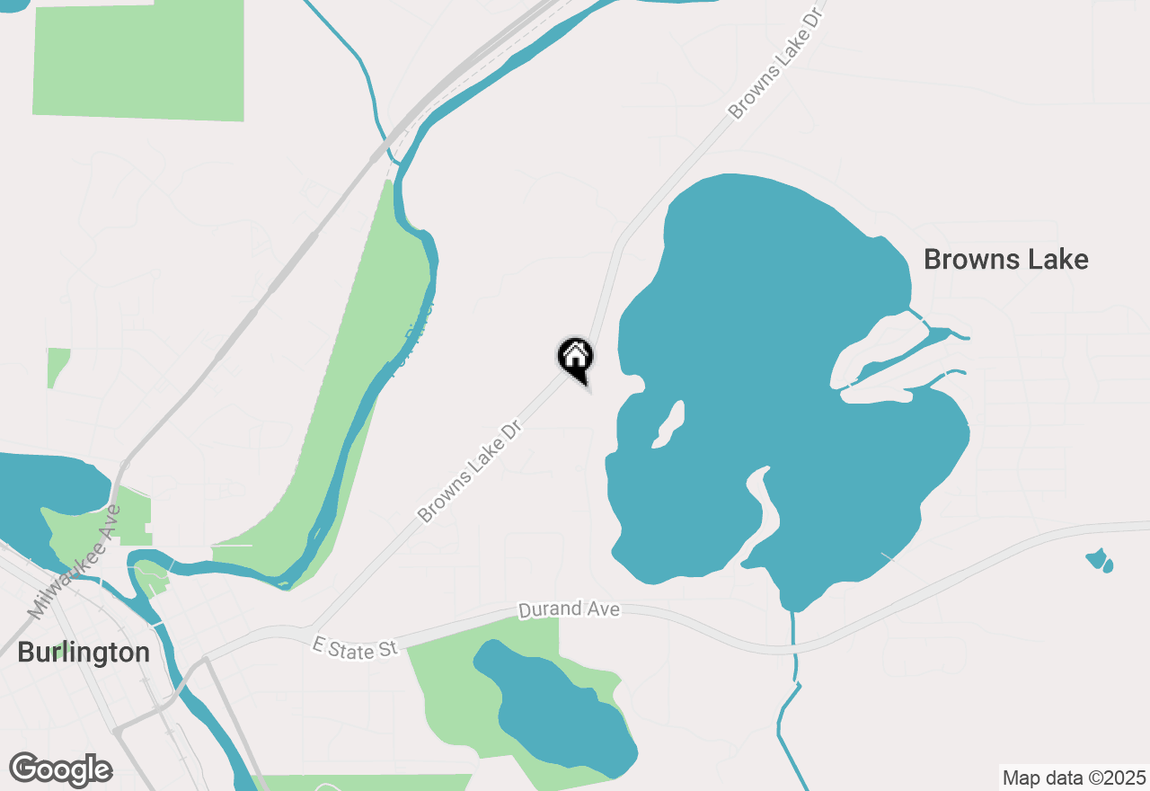 Map of 3405 S Browns Lake Dr #5, Burlington, WI 53105
