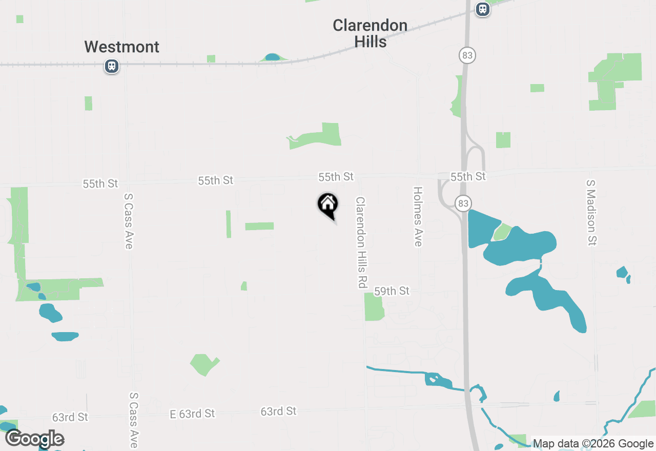 Map of (Address confidential), Clarendon Hills, Illinois 60514