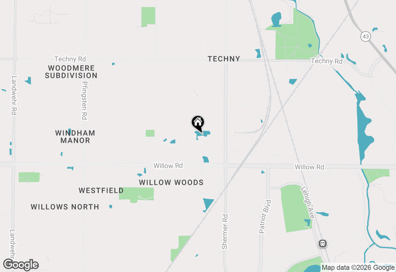 Map of 2100 Valencia Drive #215B, Northbrook, IL 60062