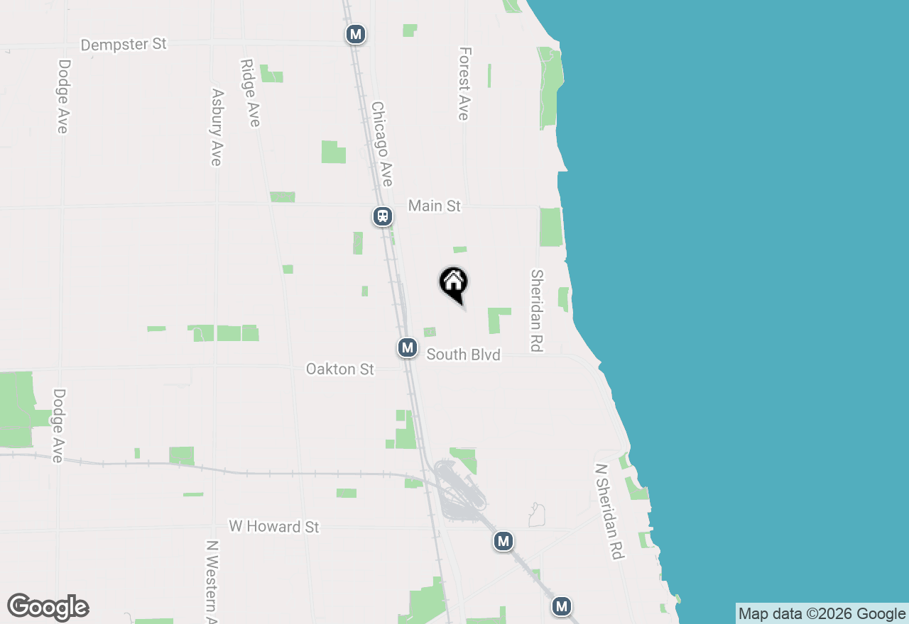 Map of 622 Judson Avenue #2, Evanston, IL 60202