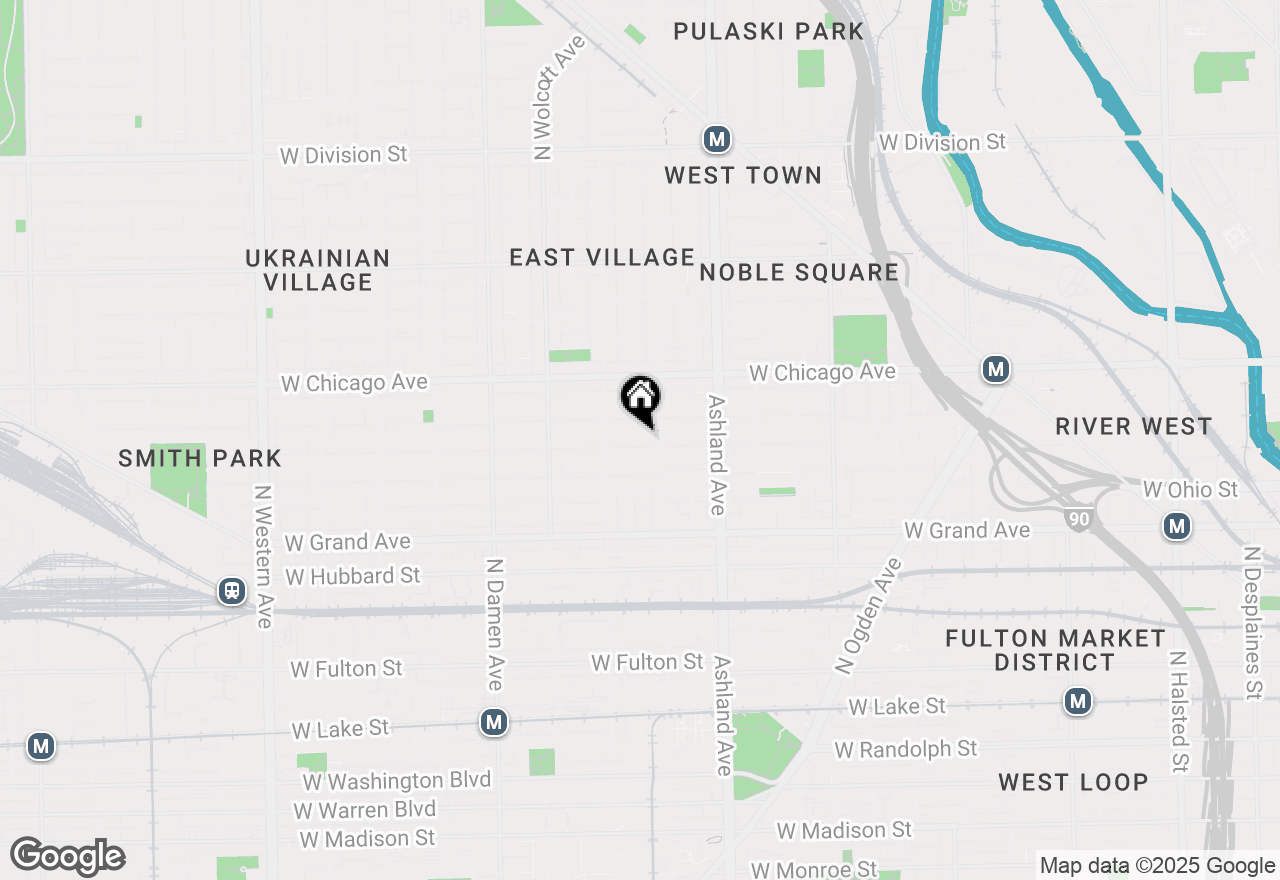 Map of 1723 W Huron Street #CH1, Chicago, IL 60622