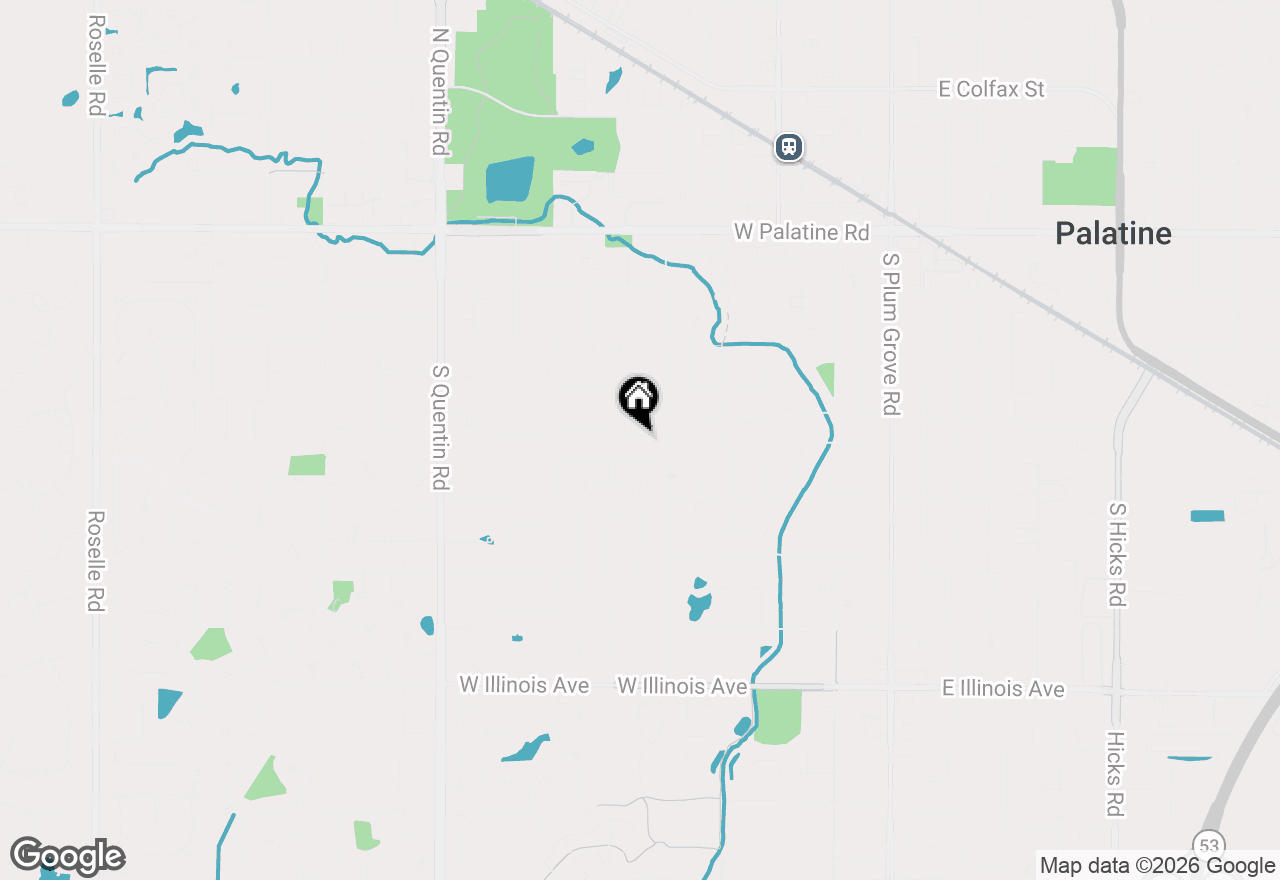 Map of 429 W Helen Road, Palatine, IL 60067