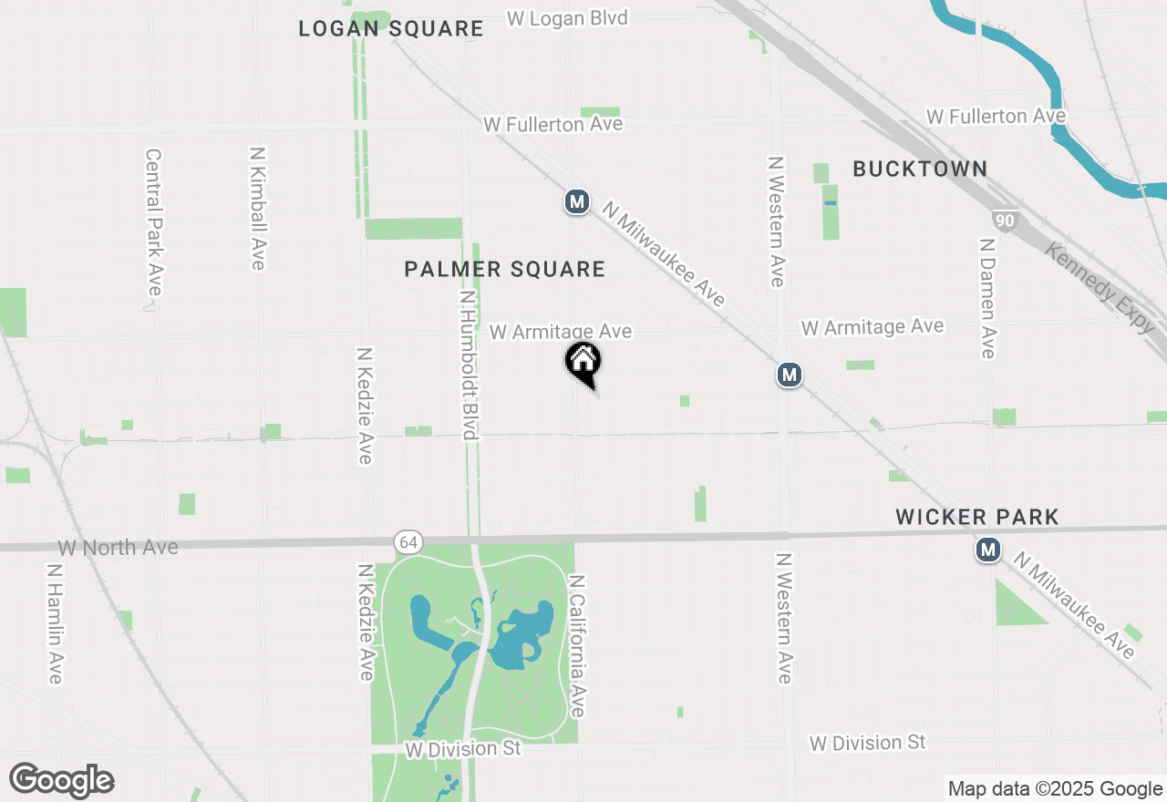 Map of 1841 N California Avenue #3A, Chicago, IL 60647