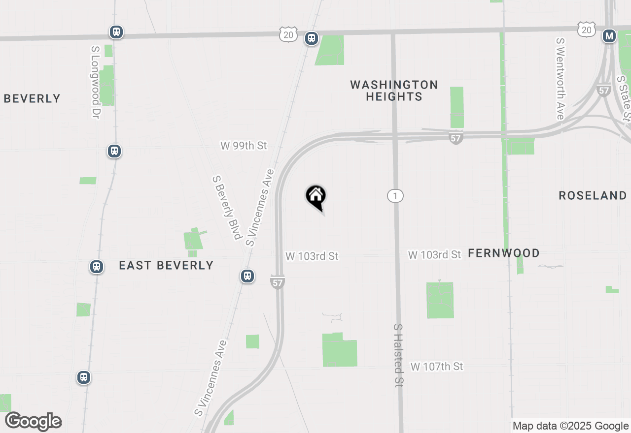 Map of 10133 S Aberdeen Street, Chicago, IL 60643