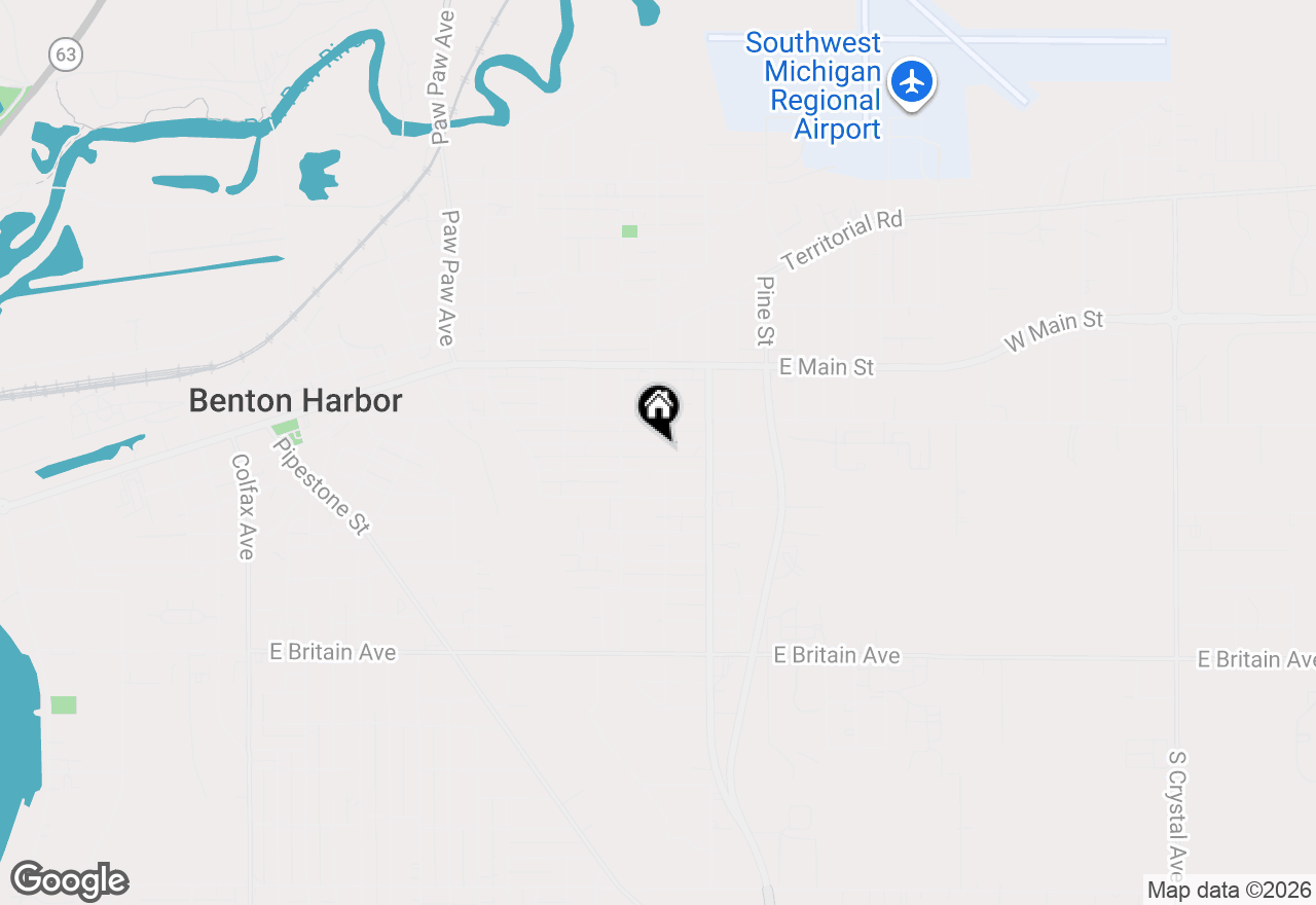 Map of 810 Thresher Avenue, Benton Harbor, MI 49022