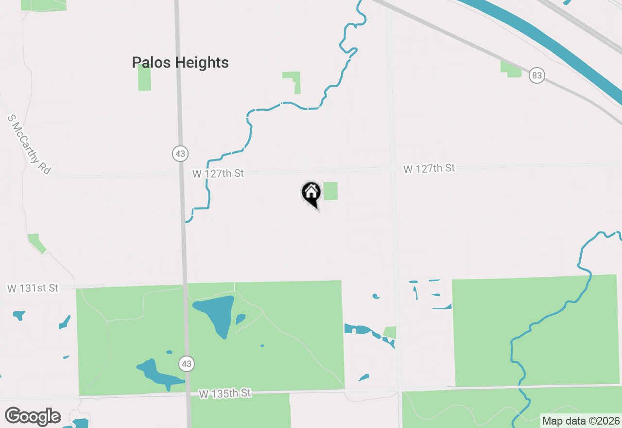 Map of 12822 S Westgate Drive, Palos Heights, IL 60463