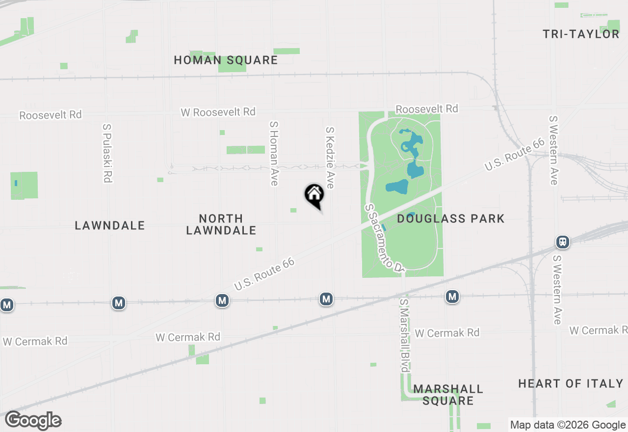 Map of 1544 S Sawyer Avenue #2, Chicago, IL 60623