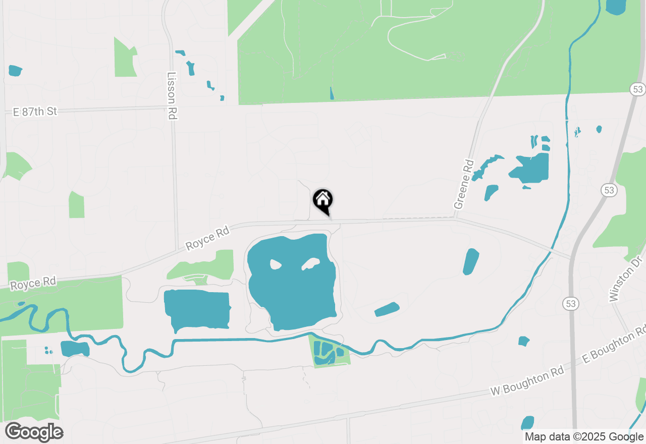Map of 25 W 500 Royce Road, Naperville, IL 60565