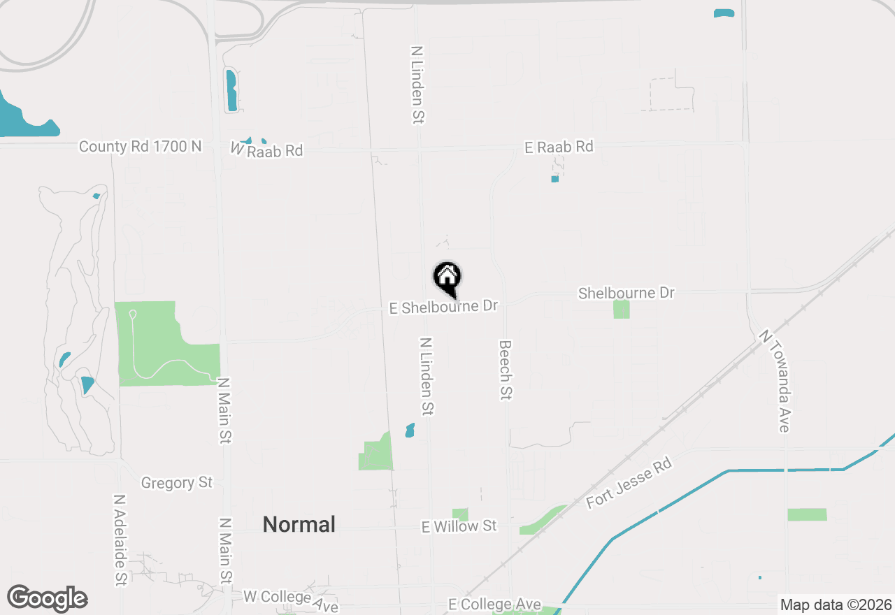Map of 923 E Shelbourne Drive #923, Normal, IL 61761