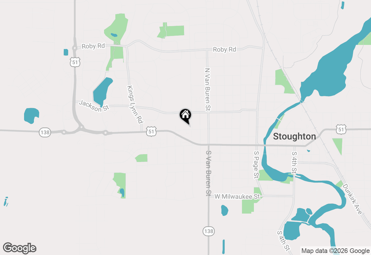 Map of 1124 Hamilton Street, Stoughton, WI 53589