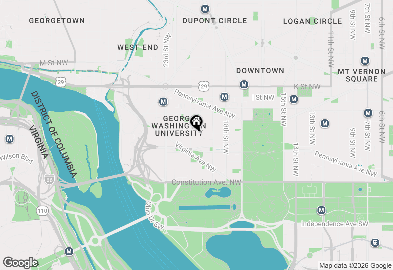 Map of 2030 F Street Nw #508, Washington, DC 20006