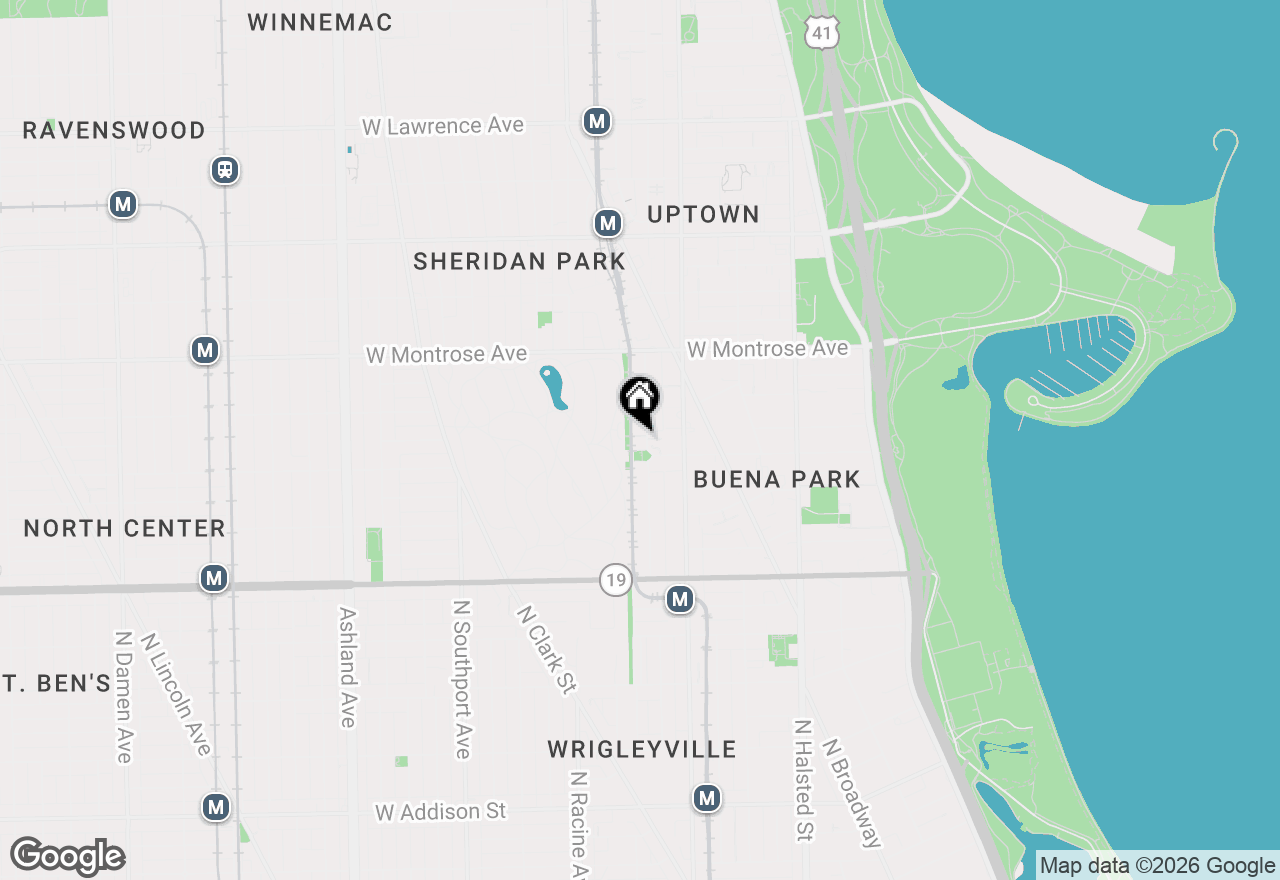 Map of 4214 N Kenmore Avenue #GF, Chicago, IL 60613