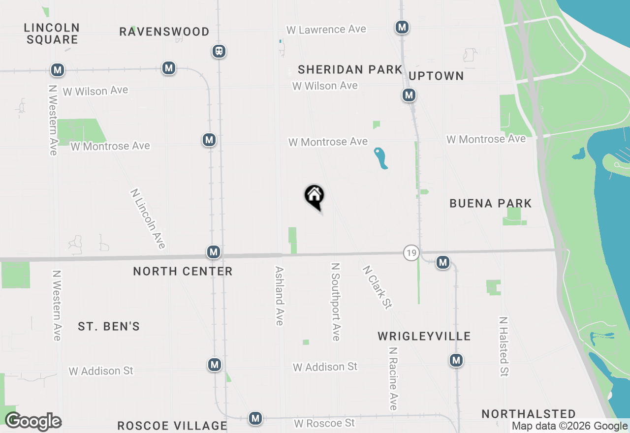 Map of 1441 W Warner Avenue #2, Chicago, IL 60613