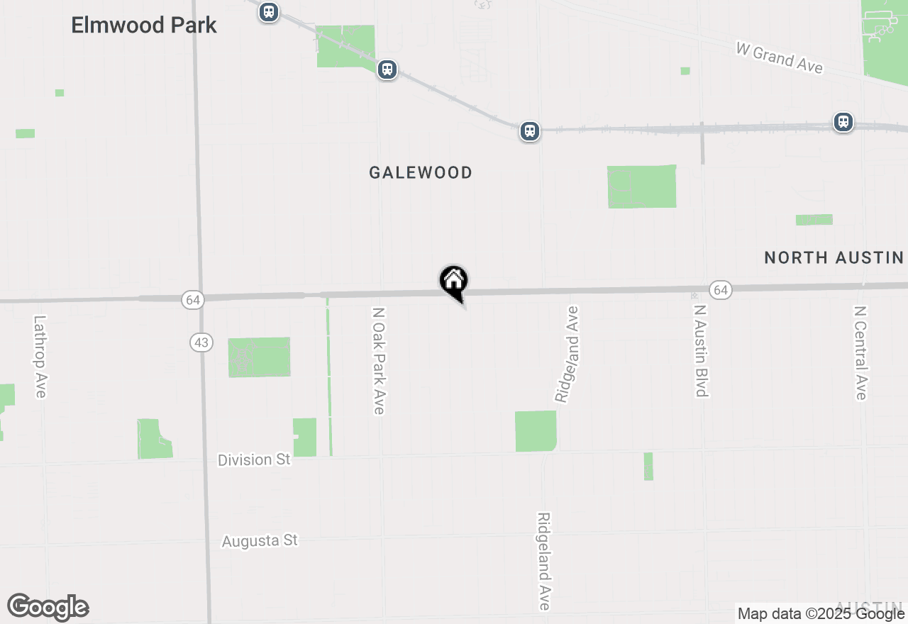 Map of 1227 N East Avenue, Oak Park, IL 60302