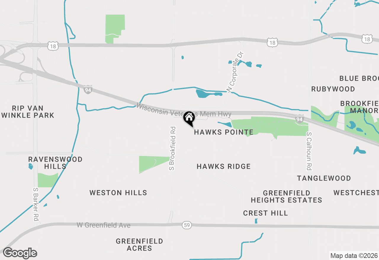 Map of 18425 Emerald Dr #K, Brookfield, WI 53045