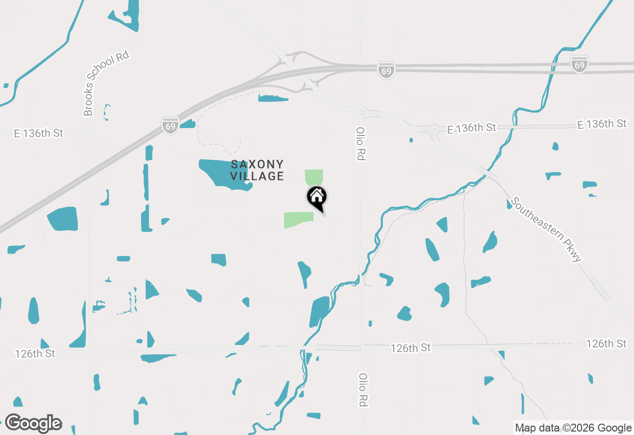 Map of 13079 Saxony Boulevard, Fishers, IN 46037