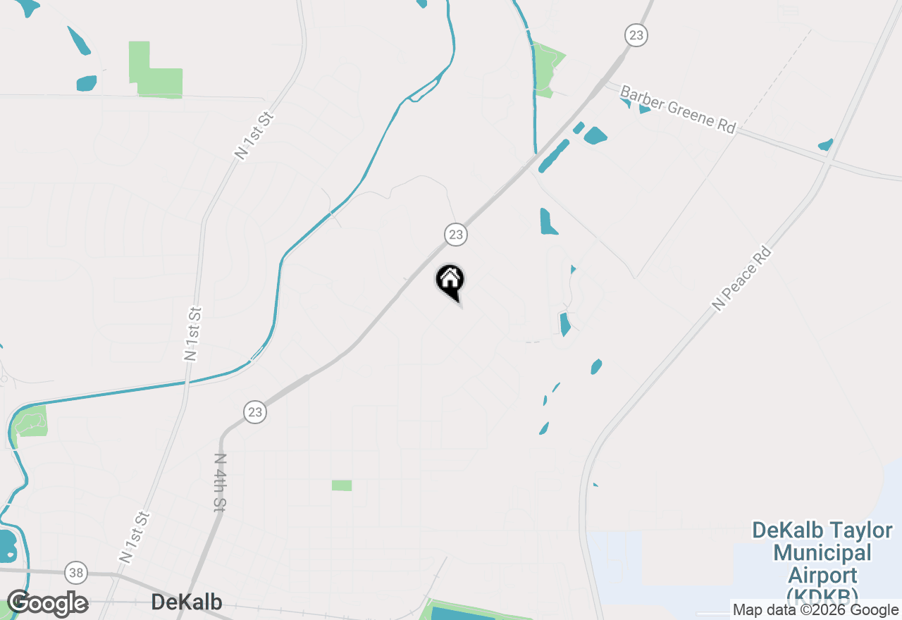 Map of 1424 N 14th Street, Dekalb, IL 60115