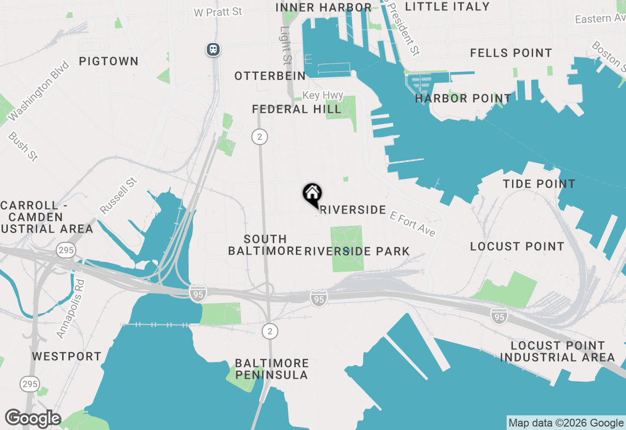 Map of 121 E Fort Avenue, Baltimore, MD 21230