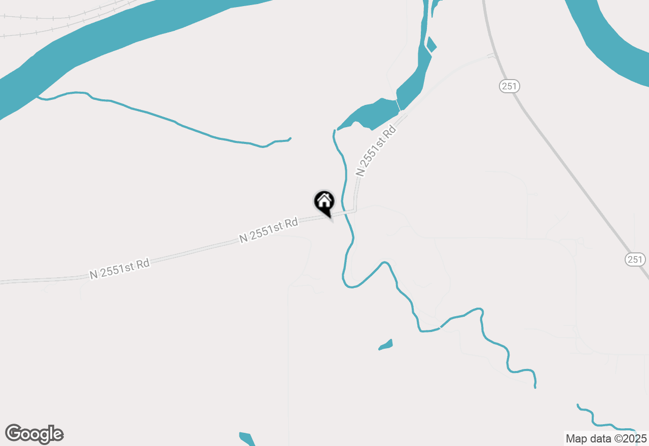 Map of 164 N 2551st Road, Peru, IL 61354