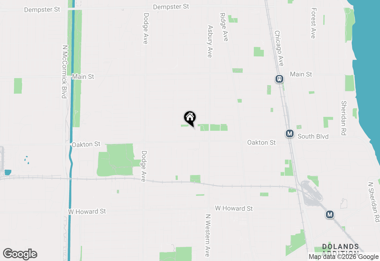 Map of 532 Wesley Avenue #WEST, Evanston, IL 60202