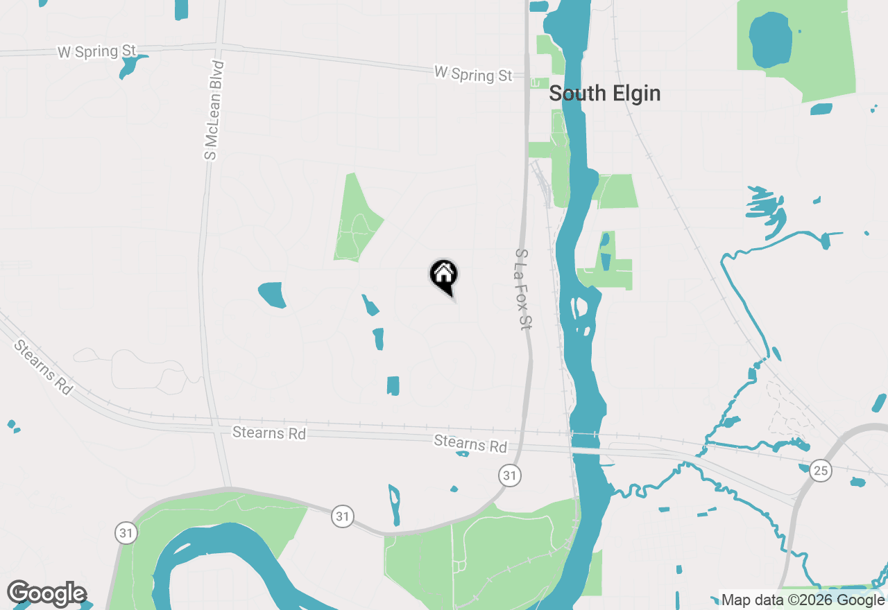 Map of 542 Waterford Lane, South Elgin, IL 60177