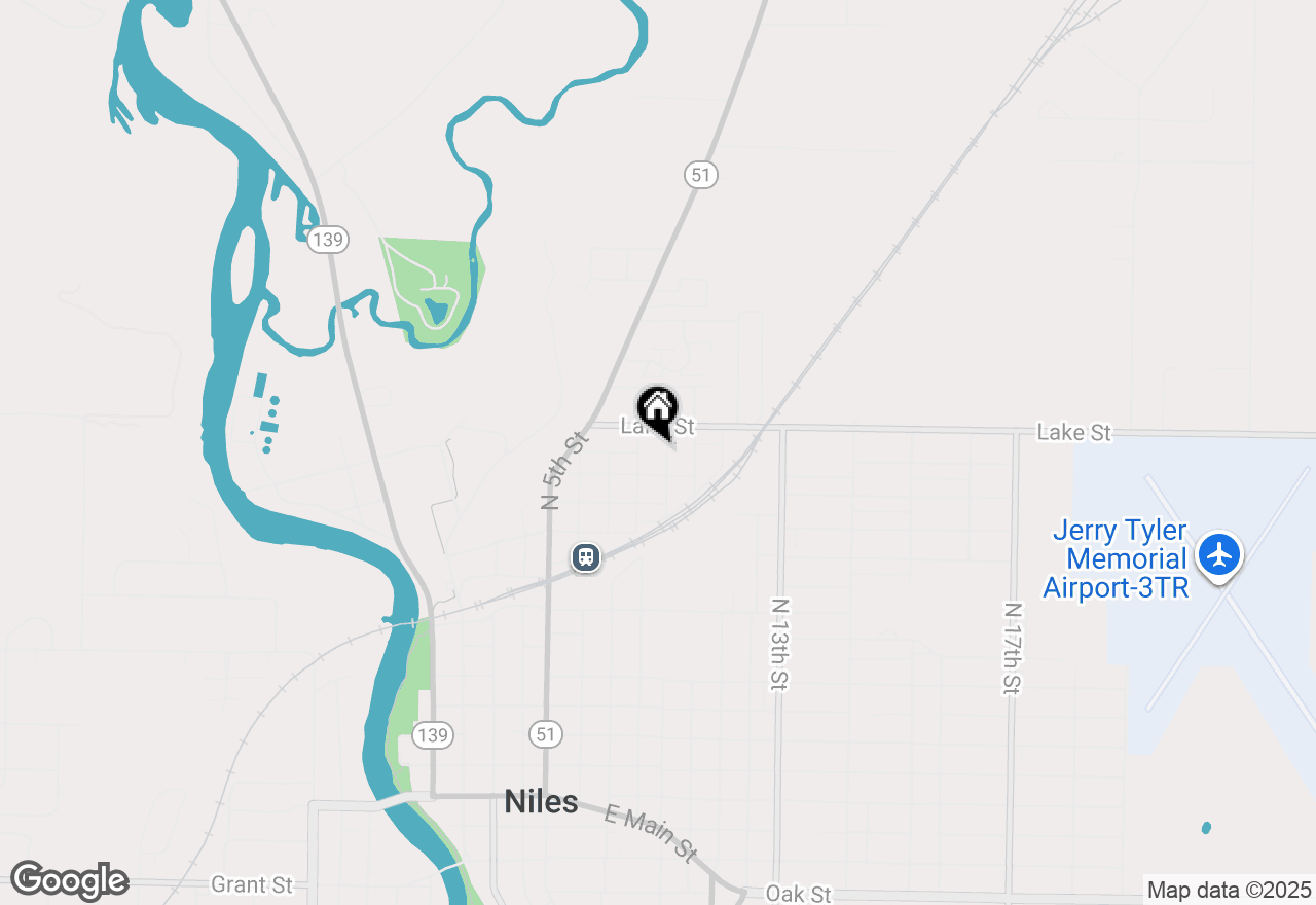 Map of 1222 N 9th Street, Niles, MI 49120