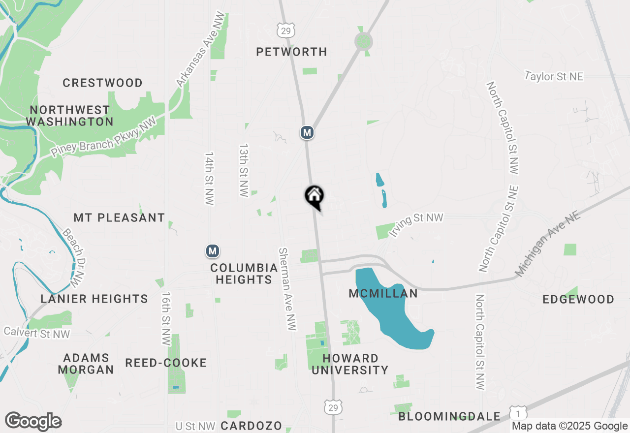 Map of 3304 Georgia Avenue Nw #2A, Washington, DC 20010
