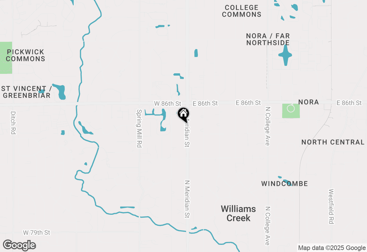 Map of 8436 N Meridian Street, Indianapolis, IN 46260